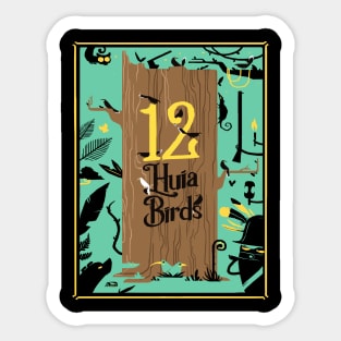 12 Huia Birds Sticker